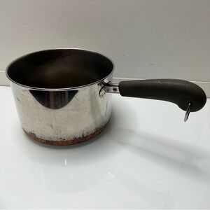 Vintage Revere Ware 1801 Copper Bottom 3 Quart Sauce Pan - No Lid / Bottom Dent
